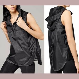 NEW IVY PARK [ Small‎ ] Reflective Hooded Sleeveless Jacket Black